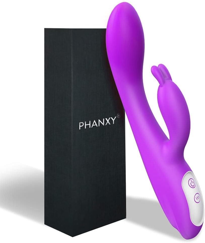 G Spot Rabbit Vibrator with Heating Function and Bunny Ears for Clitoris G-sp...