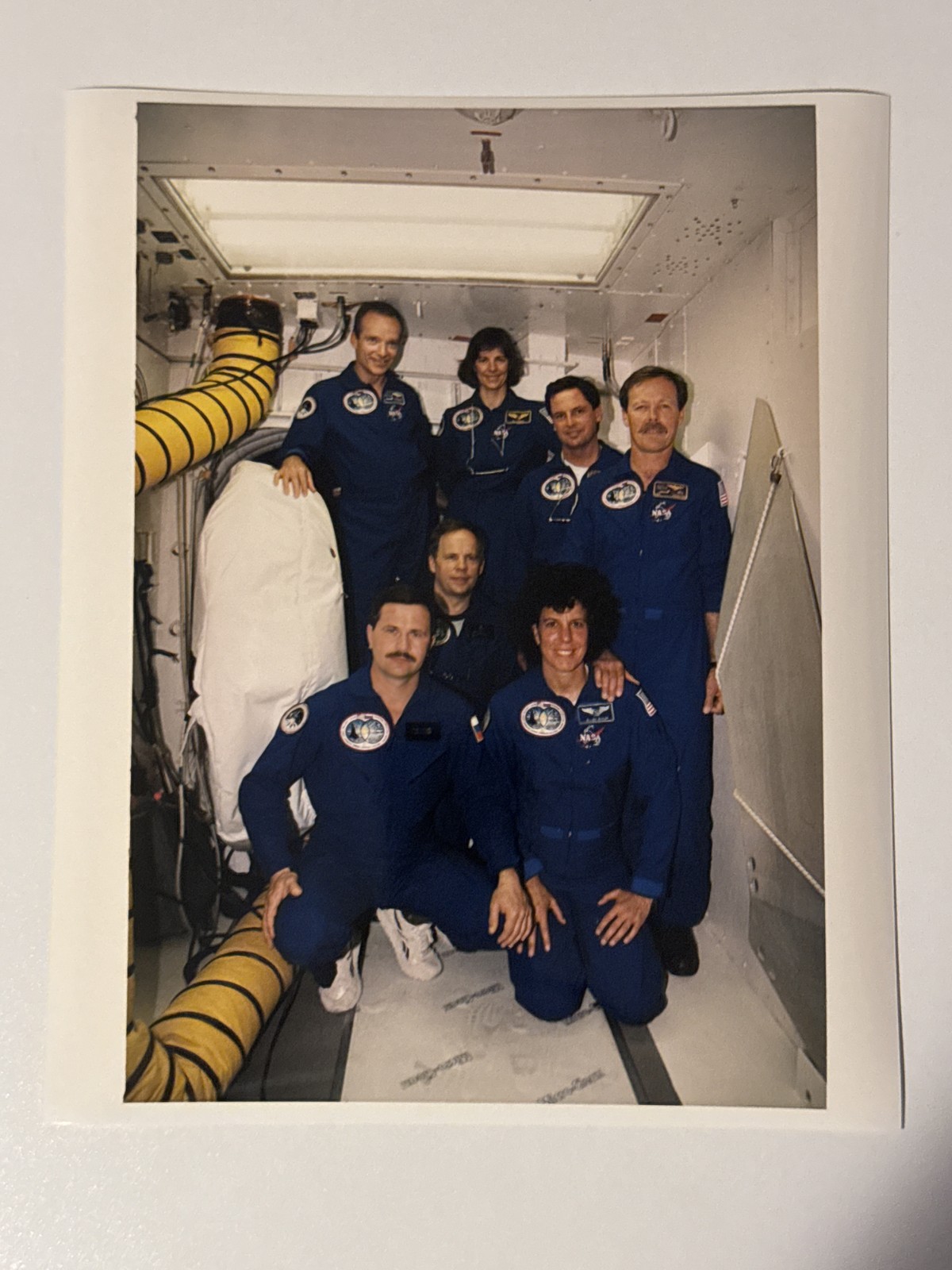 NASA STS-71 Crew Portrait At Launch Pad 39A White Room Press Photo