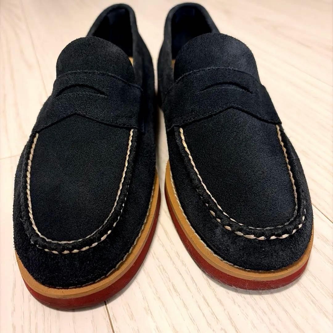 G.H. BASS Suede Loafers Men’s Black Dress Shoes Used