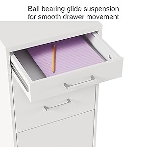 White, D W H, Lockable & Mobile, Letter Size Documents, Staples 3-Drawer