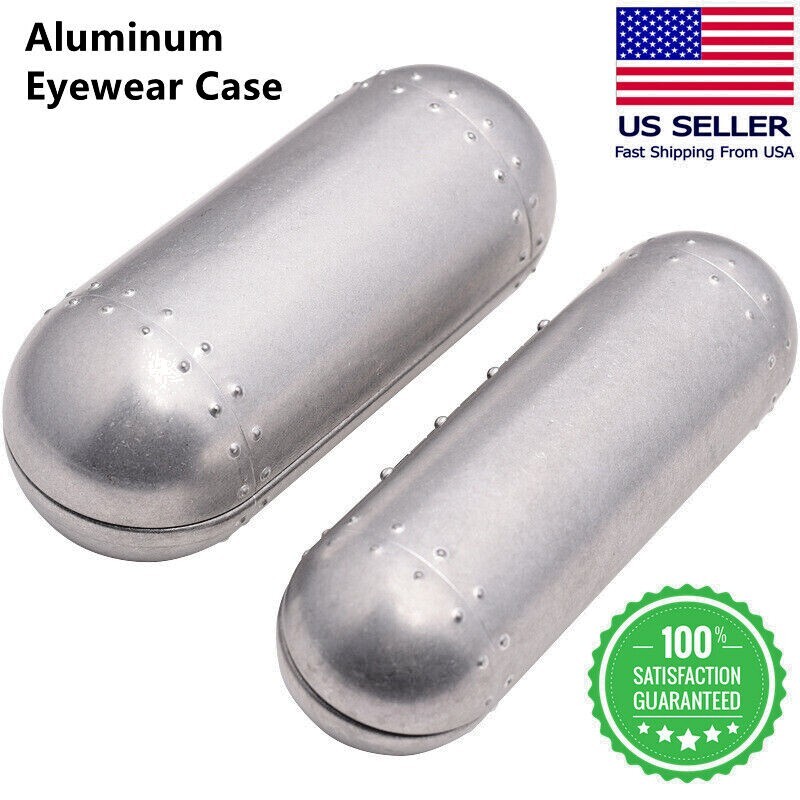 Aluminum Sunglasses Hard Case cylindrical Eyewear Shell for Pilot Aviator glass