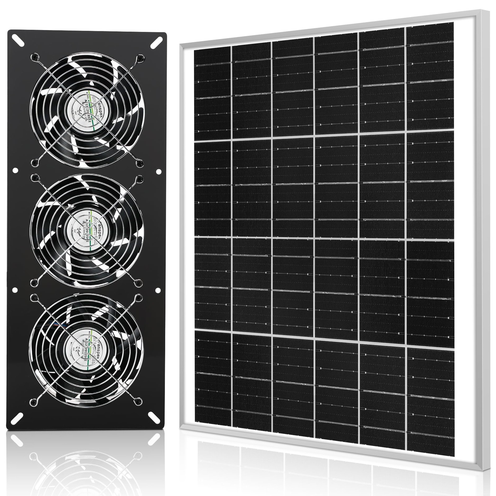 Fanspex Solar 3 Fan Kit, Waterproofed Solar Powered Fans for Outdoor Chicken ...