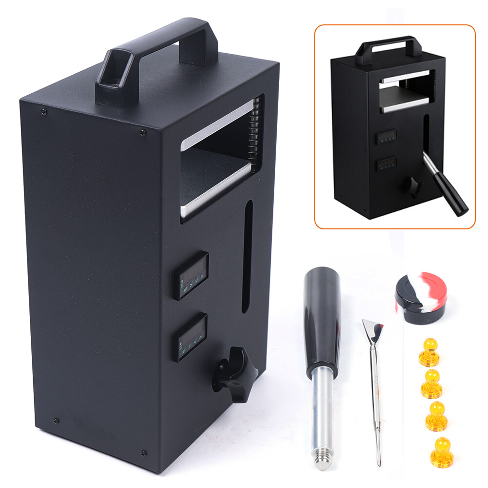 4 Ton Hydraulic Heat Press Machine with Dual 4.5"X4.7" Dab Heated Plates 200W