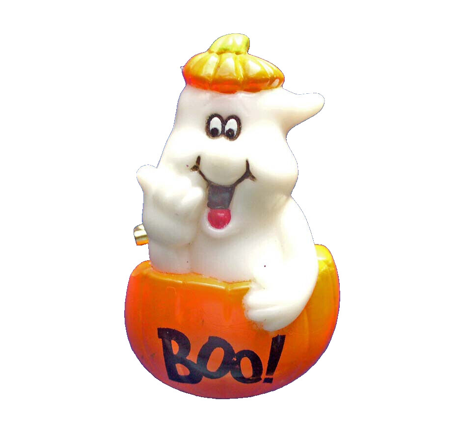 Easter Unlimited PIN Halloween Vintage GHOST BOO PUMPKIN 1980s Holiday Brooch