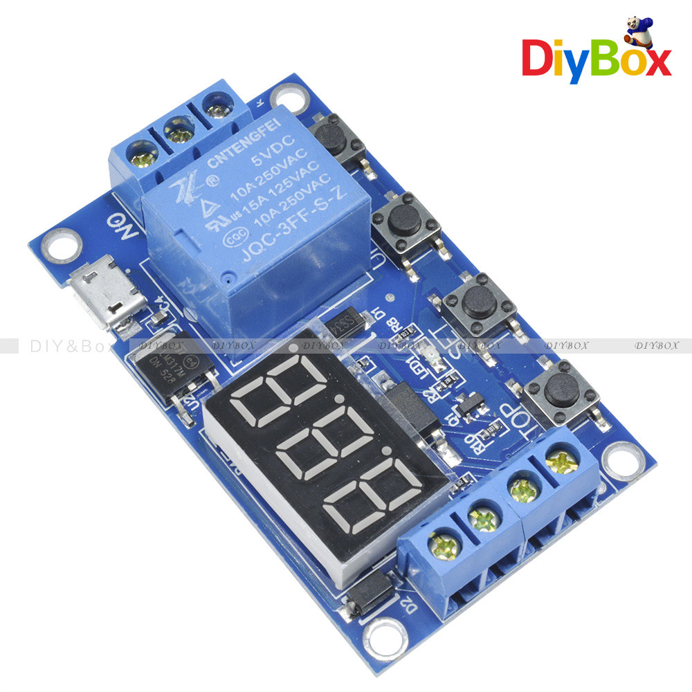 Micro USB 5V LED Automation Delay Timer Control Switch Relay Module Display