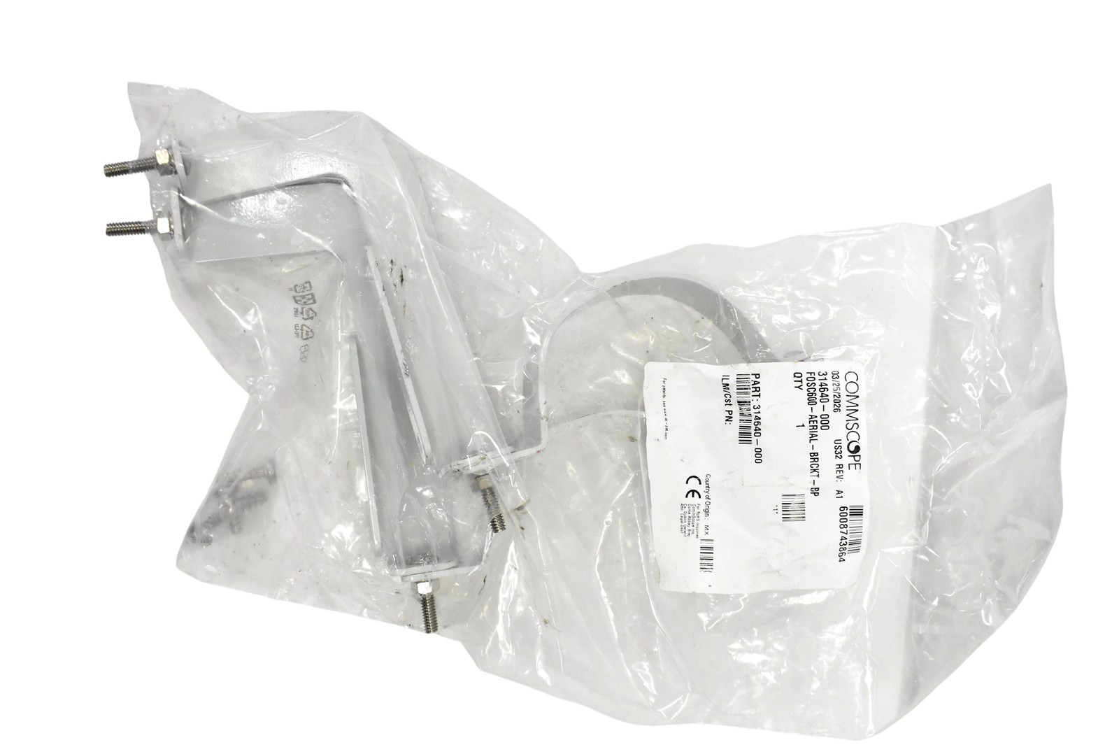 CommScope 314640-000 Loop Clamp FOSC600 Aerial Bracket Adjustable Silver