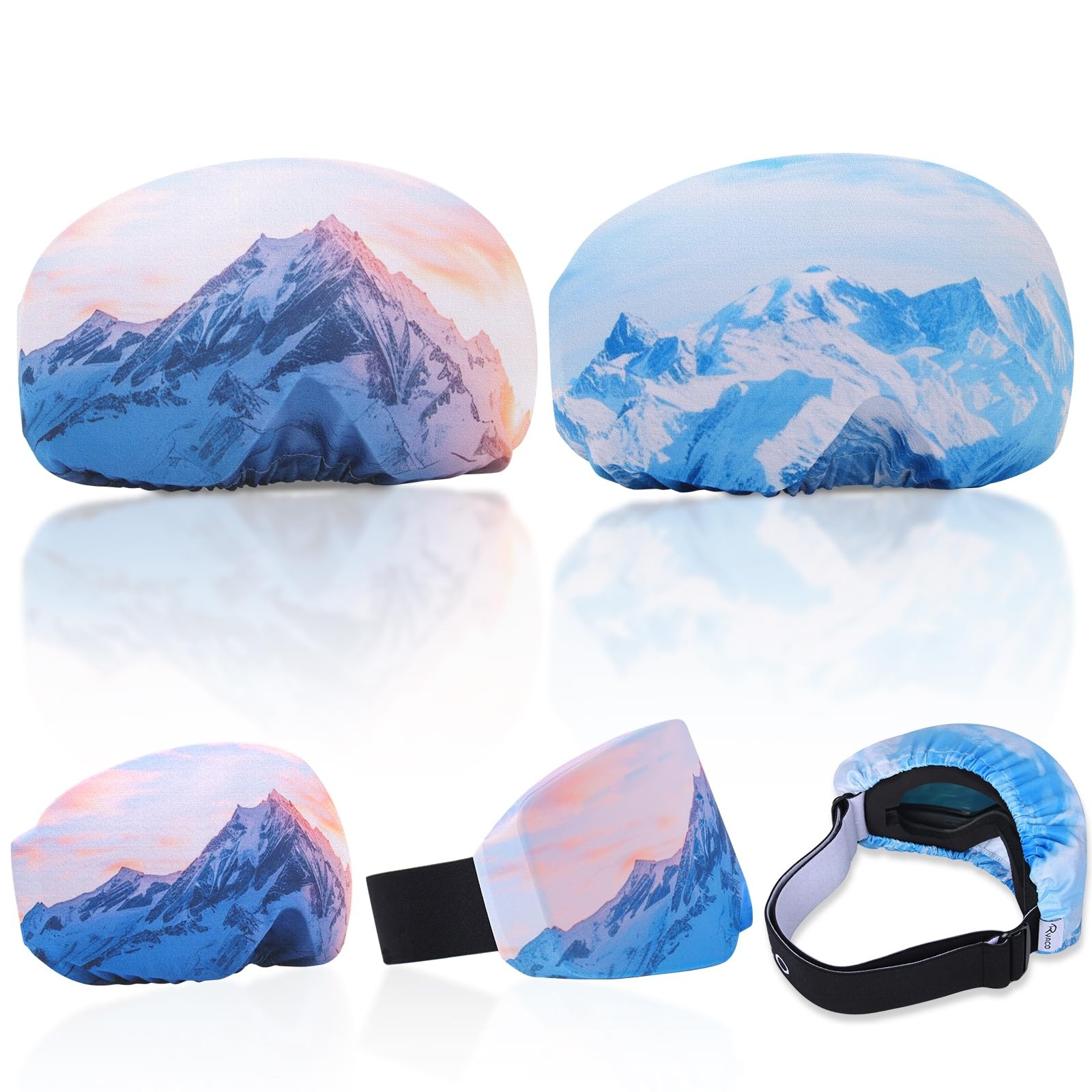 2 Pcs Ski Snowboard Goggle Cover Sleeve, Ski Goggles Microfiber Protective Le...