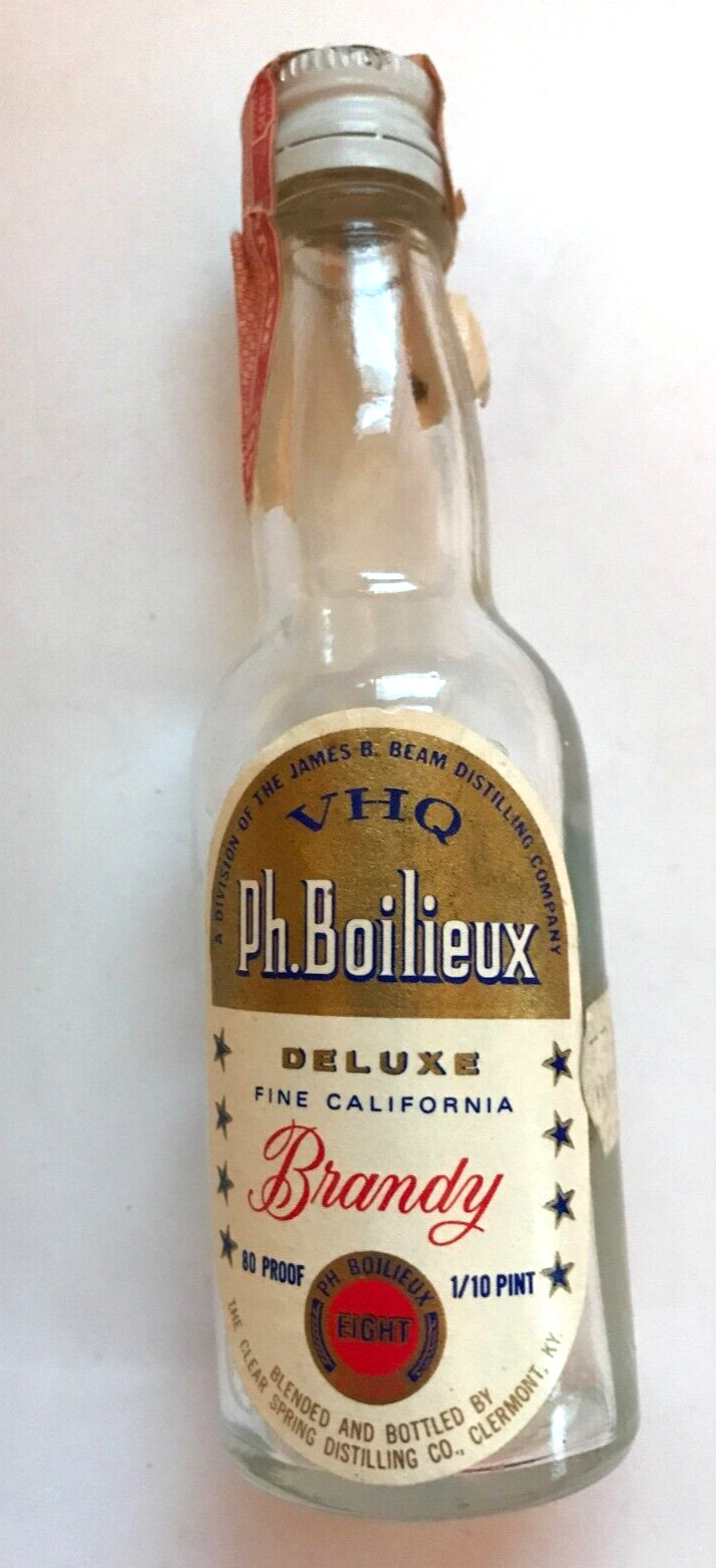 PH. BOILIEUX BRANDY MINI BOTTLE to COMPLY WITH EBAY RULES & USPS SHIPPING