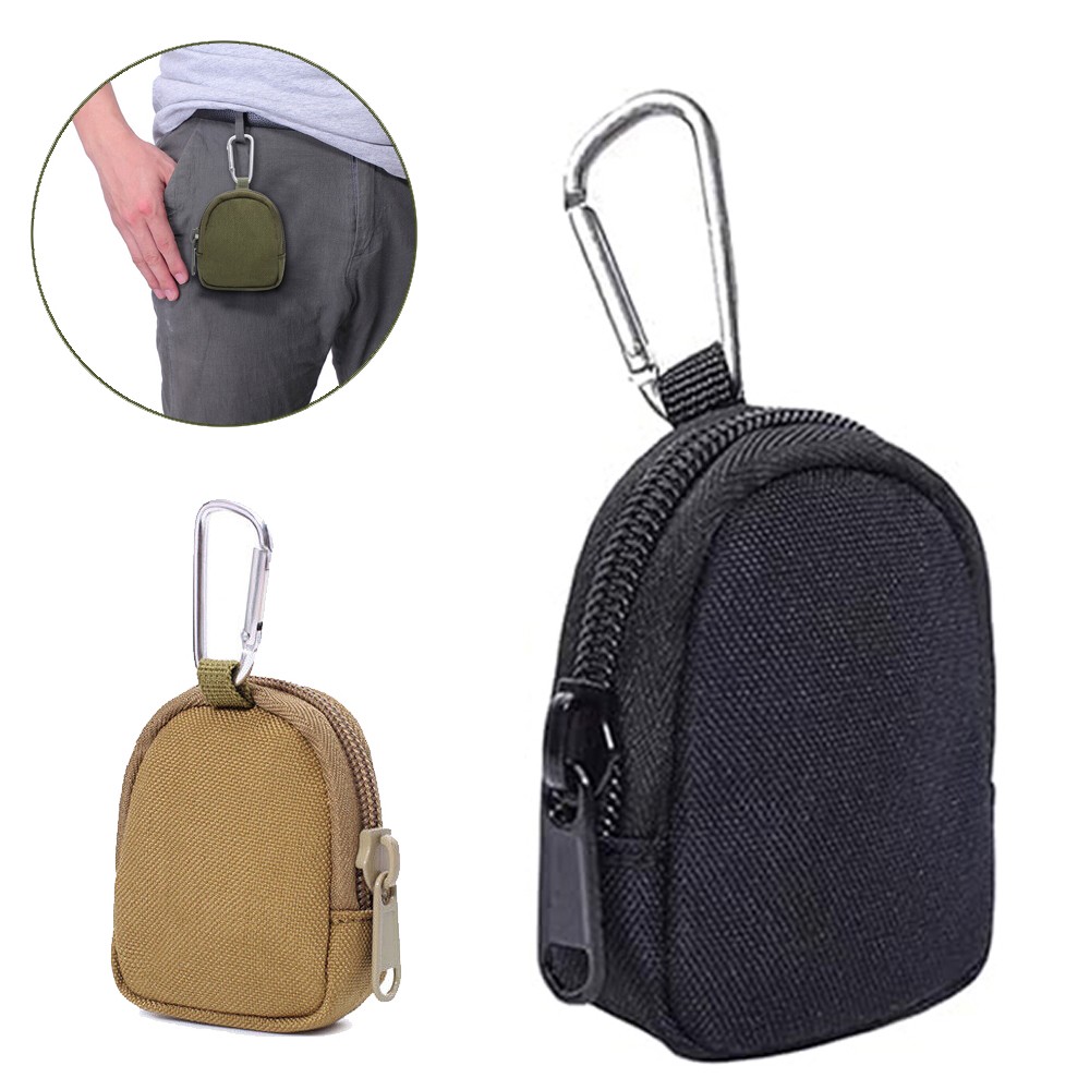 Tactical Compact EDC Small Pouch Utility Zipper Pocket Mini Organizer Coin Purse