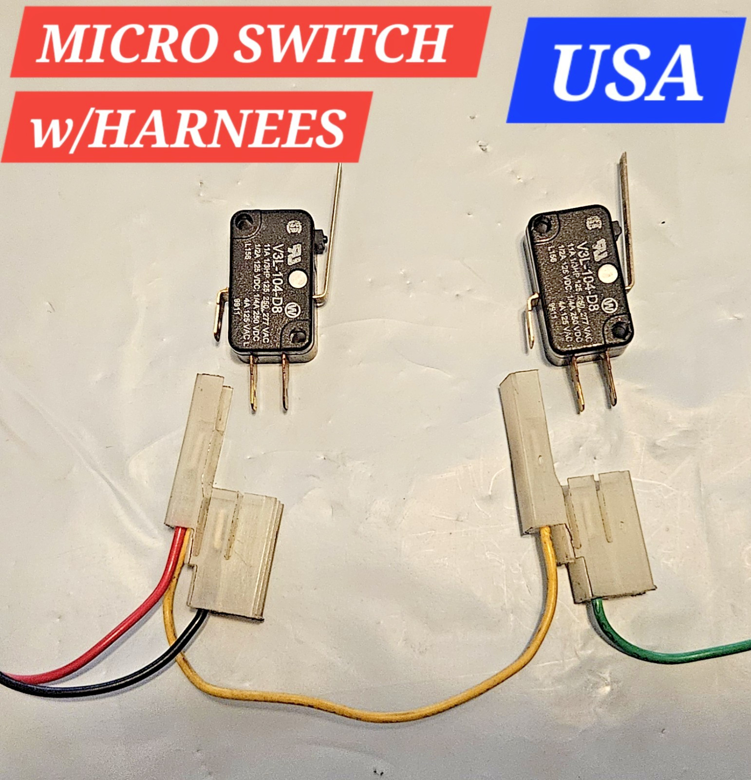 HONEY WELL MICRO SWITCH  V3L-104-D8 SET WITH HARNEES