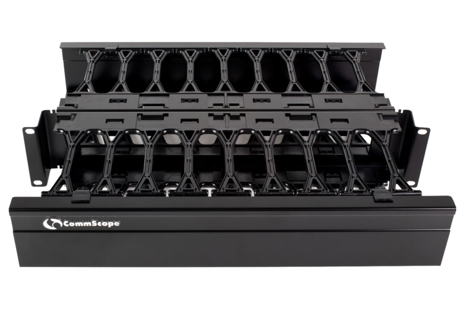 CommScope Network HTK19-DS 2U Horizontal Cable Trough Kit Double Side Rack Mount