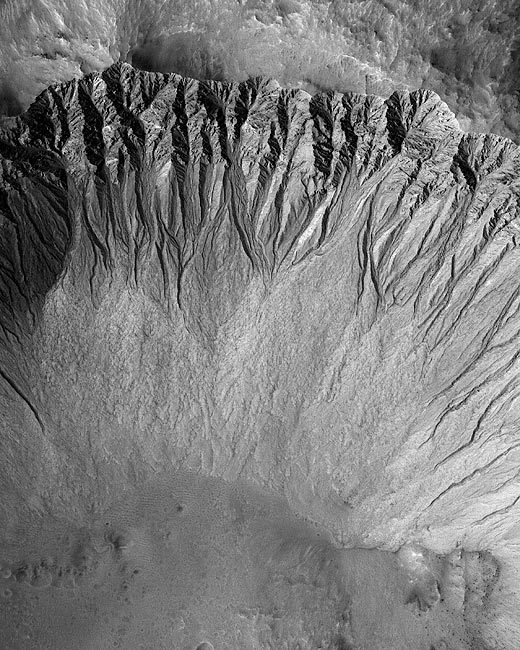 MID-LATITUDE GULLIES ON MARS SURFACE NASA 8x10 GLOSSY PHOTO PRINT