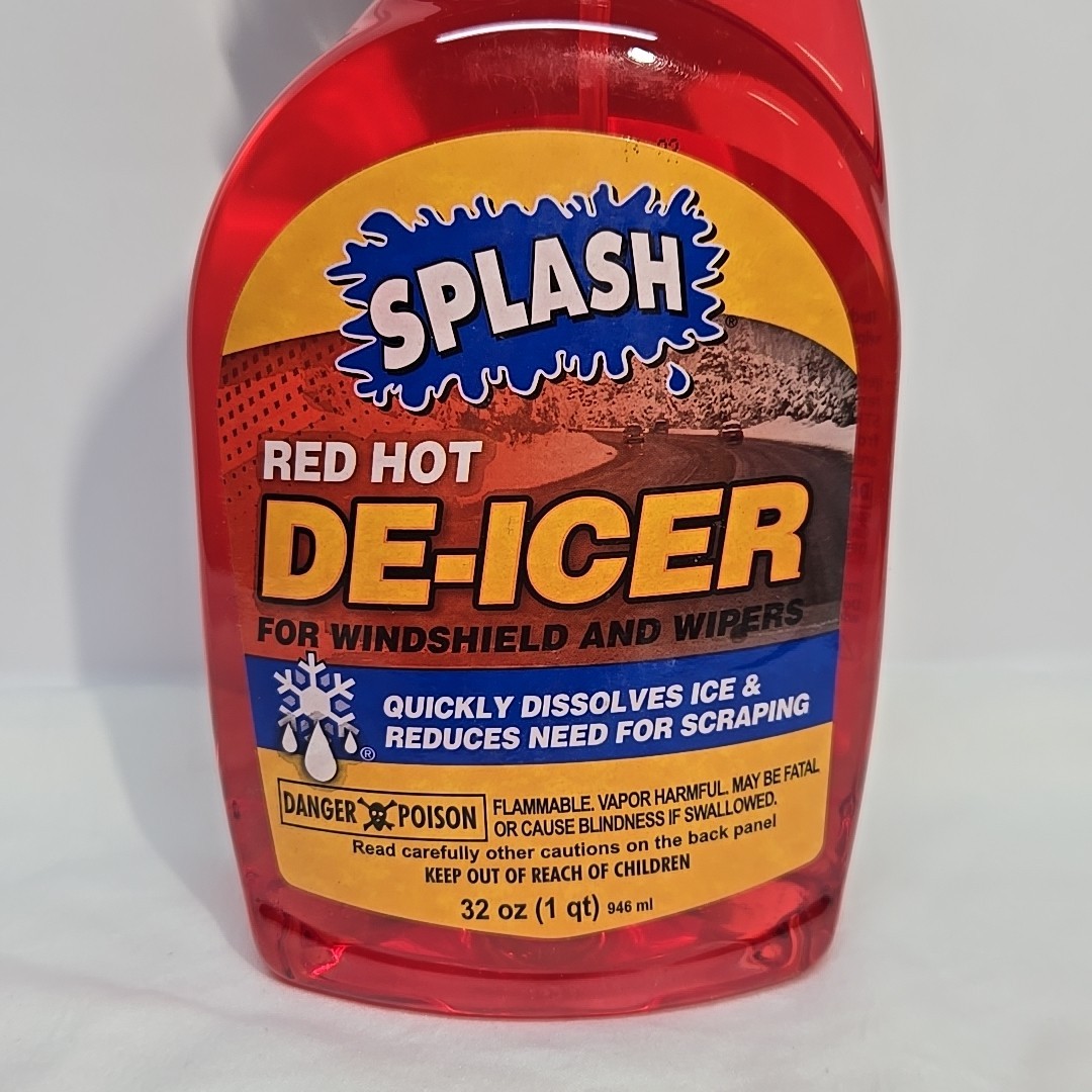 1-SPLASH Red Hot De-icer Windshield and Wipers Trigger Spray 32 Ounces
