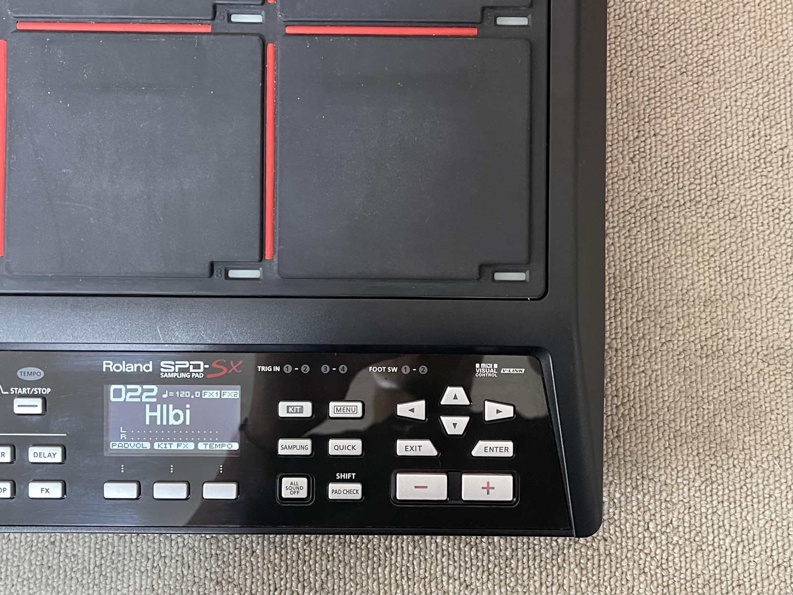 Roland SPD-SX Sampling Pad 9-Pad Digital Percussion MIDI USB Tested Working