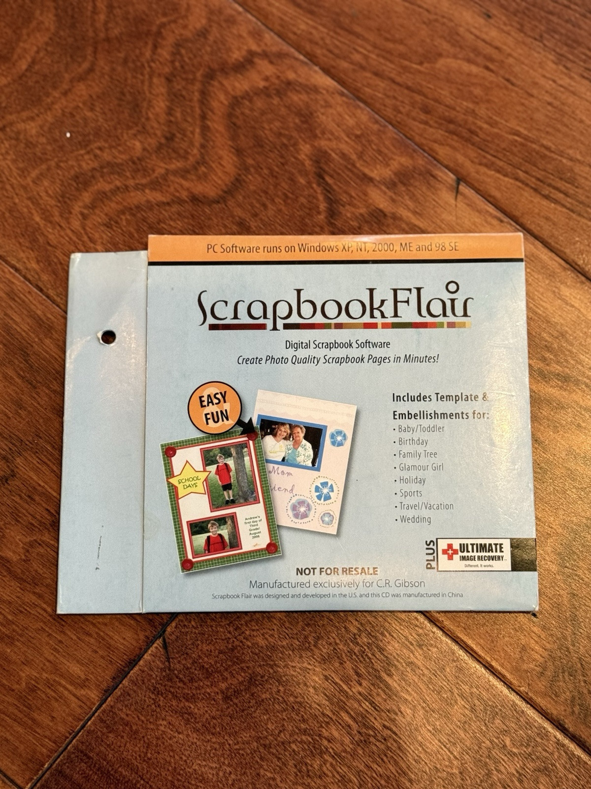 Scrapbook Flair Computer Software~ includes template & embellishments
