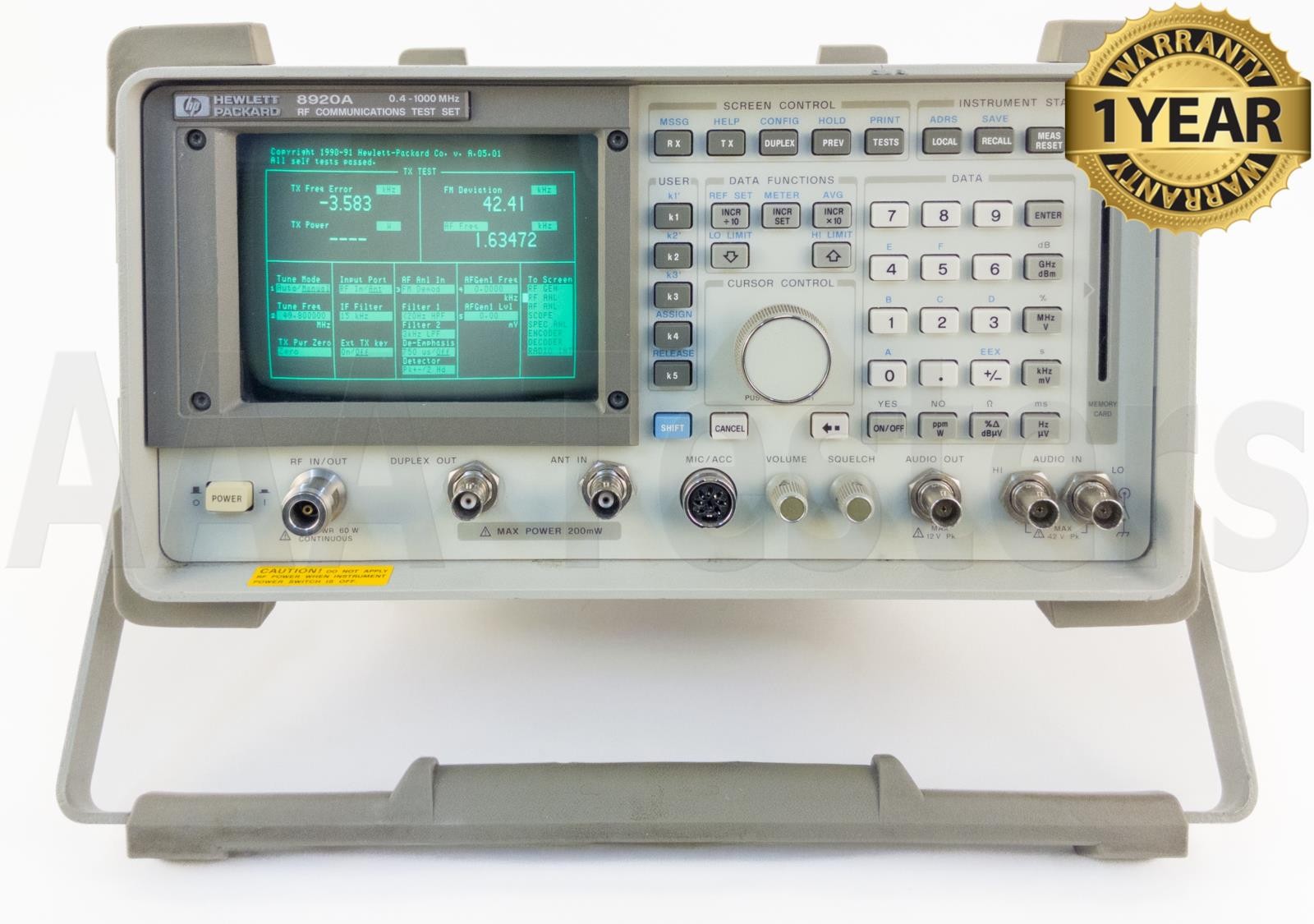 Agilent HP Hewlett Packard 8920A Communications Test Set 250 kHz to 1 GHz 8920A