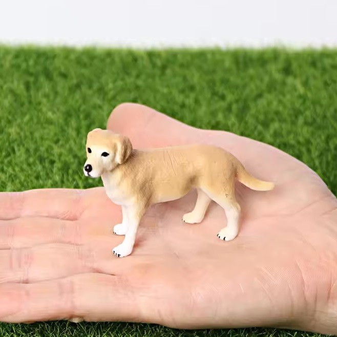 Golden Retriever Dog Animal Figure Toy PVC Wildlife Small Figurine Birthday