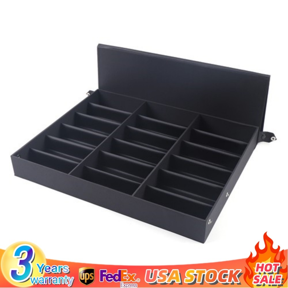 18 Slot Sunglass Eyeglass Storage Box Glasses Display Case Organizer Collector