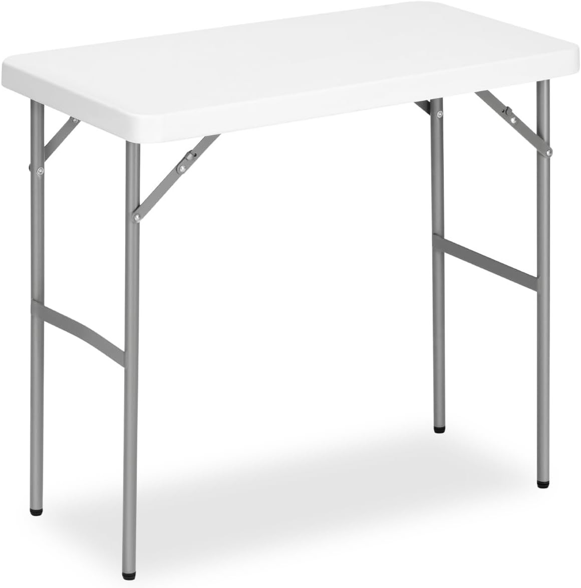 3ft Rectangular Folding Table All-Occasion Foldable Table W/ HDPE Tabletop