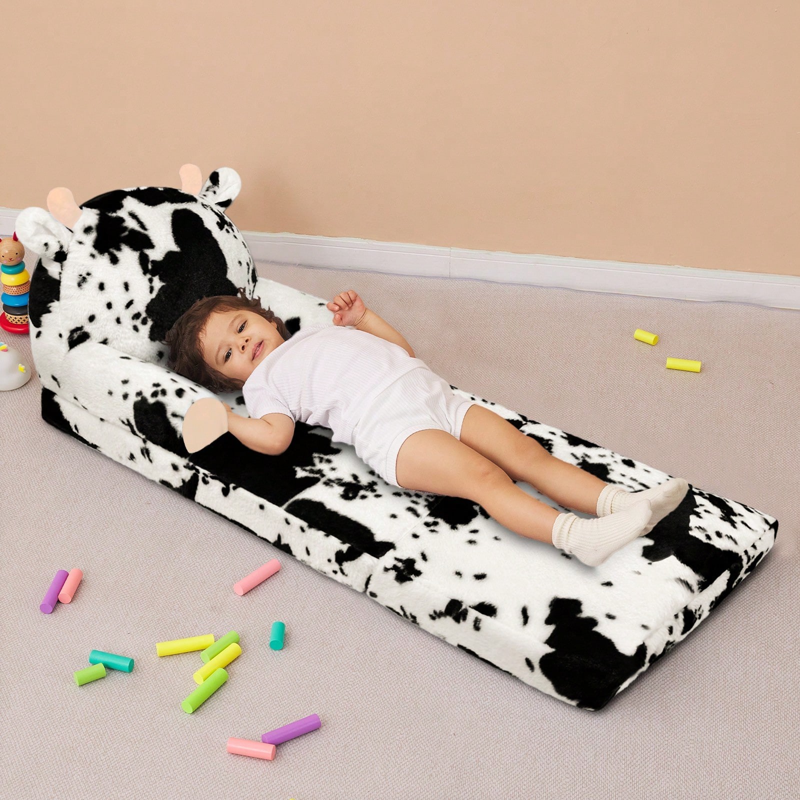 Toddler Chair Plush With Removable Cover, Kids Sofa Bed To Lounger, Comfy-FGQA