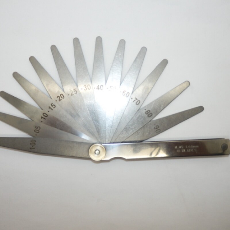 13x Blade 0.05 - 1.00mm Feeler Gauge Set 1977643