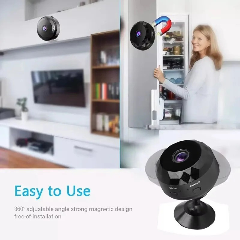 Wireless Mini Wifi Security Camera with Night Vision Motion Detection Rechargeab