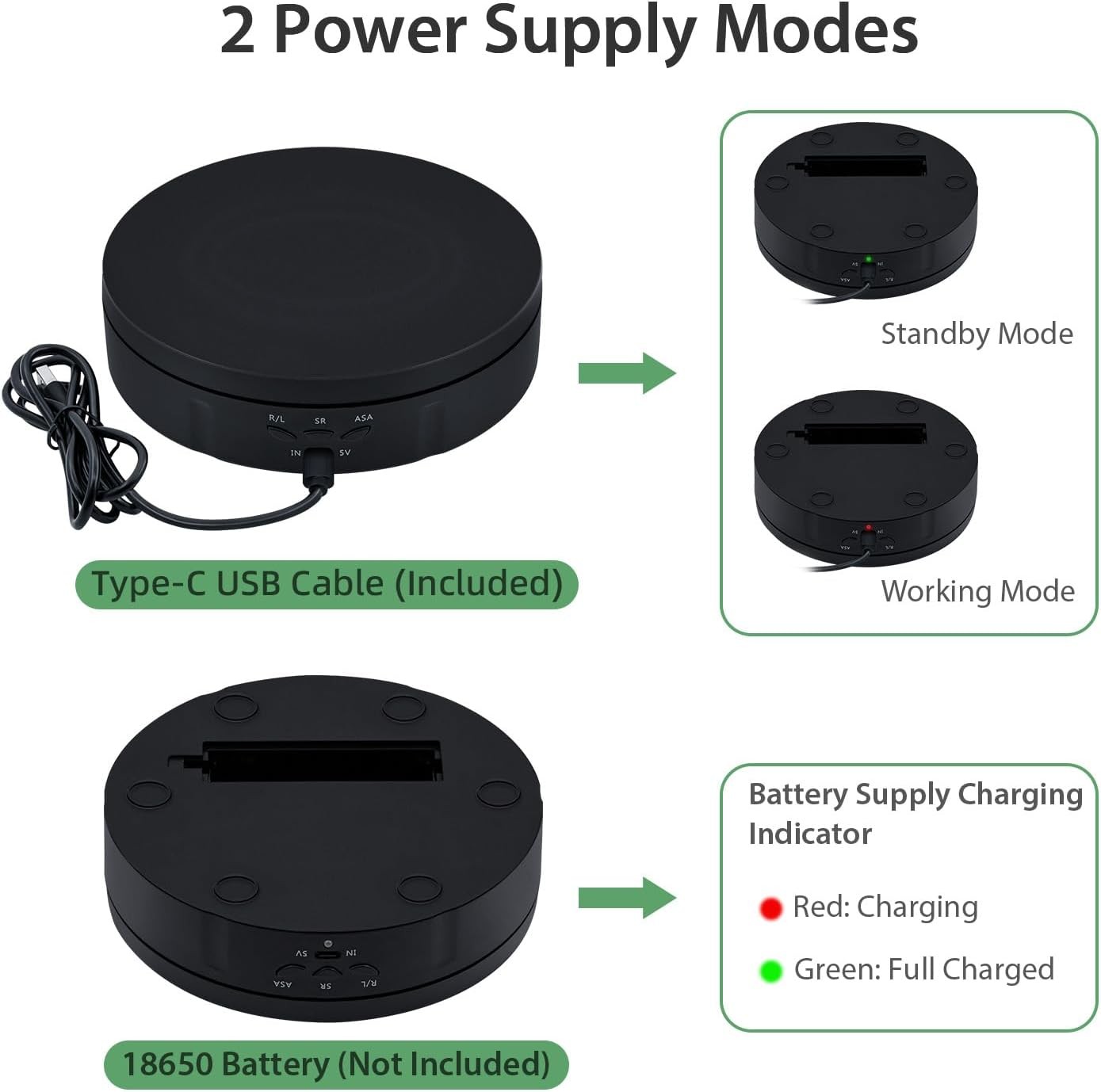 Motorized Rotating Display Stand,5.7Inch 360 Degree Electric Rotating Turntable