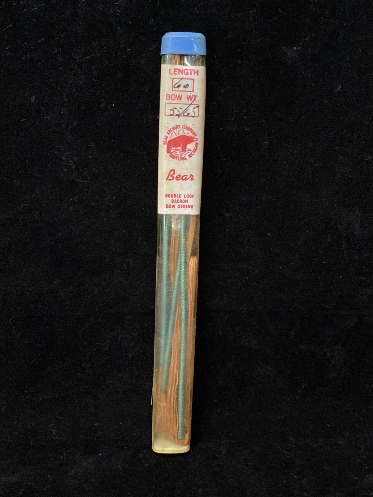 NOS Bear Archery Dacron Double Loop Recurve Bow String 60” 55/65 Weight H5