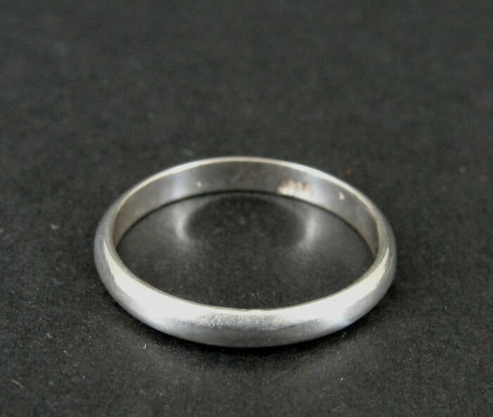 Ring Silver Stackable Band Sleek Smooth Sterling 925 Size 9 Band RIng