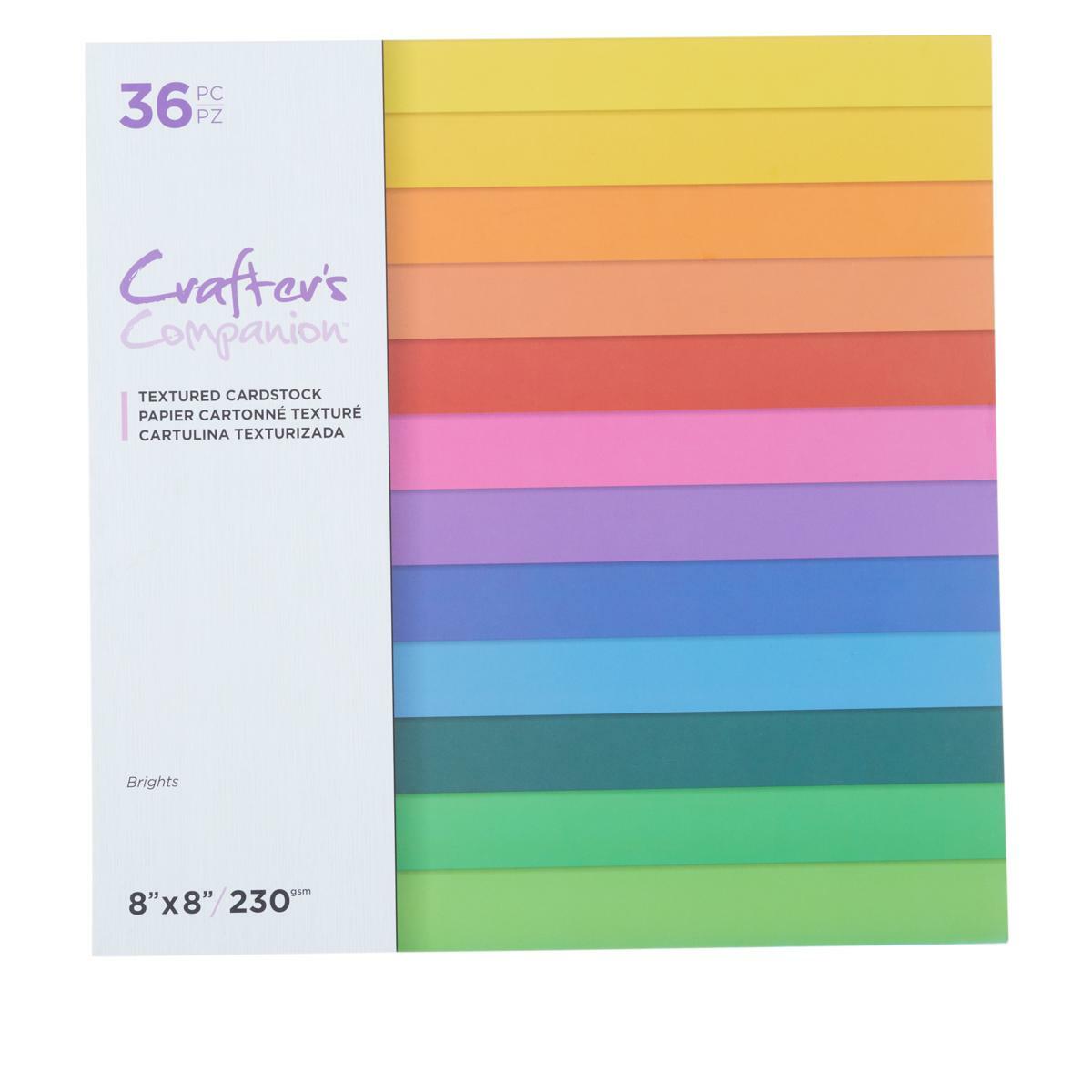 Crafter's Companion 8" x 8" Textured Paper YOU CHOOSE