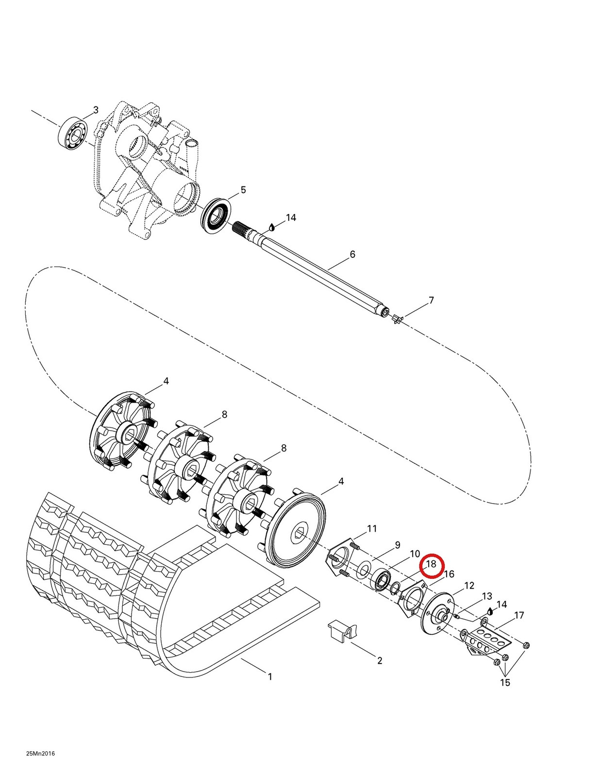 Ski-Doo Circlip 371910200 (1996-2008)