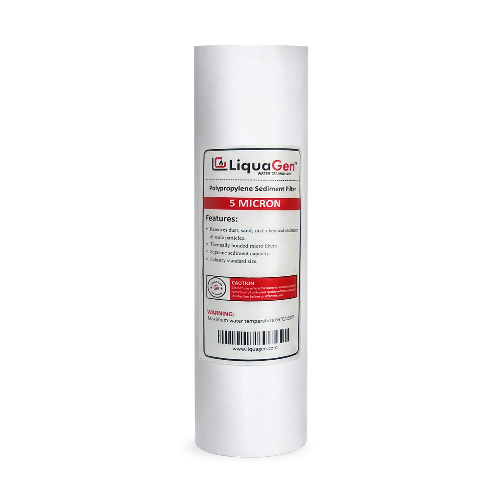 LiquaGen 5 Micron Sediment Filter 10" PP RO Cartridge 1 /3 /16 /25 /50 Pack