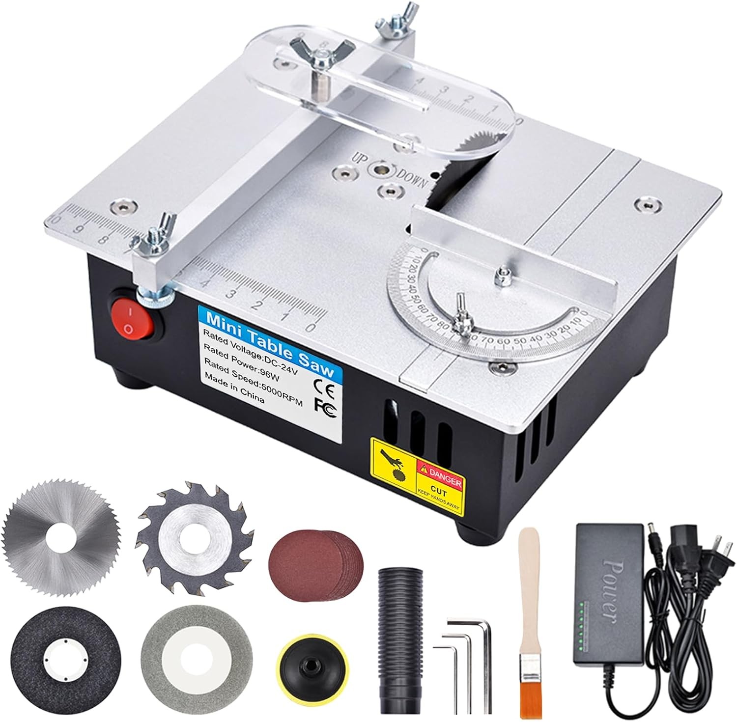 [TIMILAND] Mini Multi-Functional Table Saw S6 Cutter Speed、Angle、0-1/2inch hight