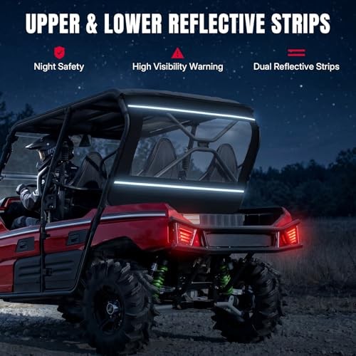 TERYX Soft Rear Windshield, Back Dust Panel UTV Rear Window Compatible with