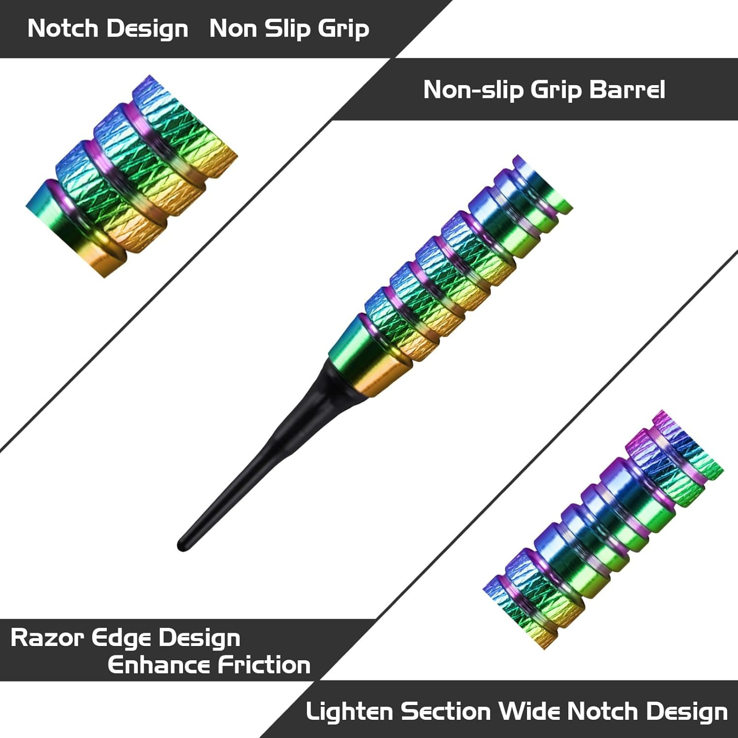 Darts Plastic Tip - Professional Soft Tip Darts Set for Electronic Dartboard 12
