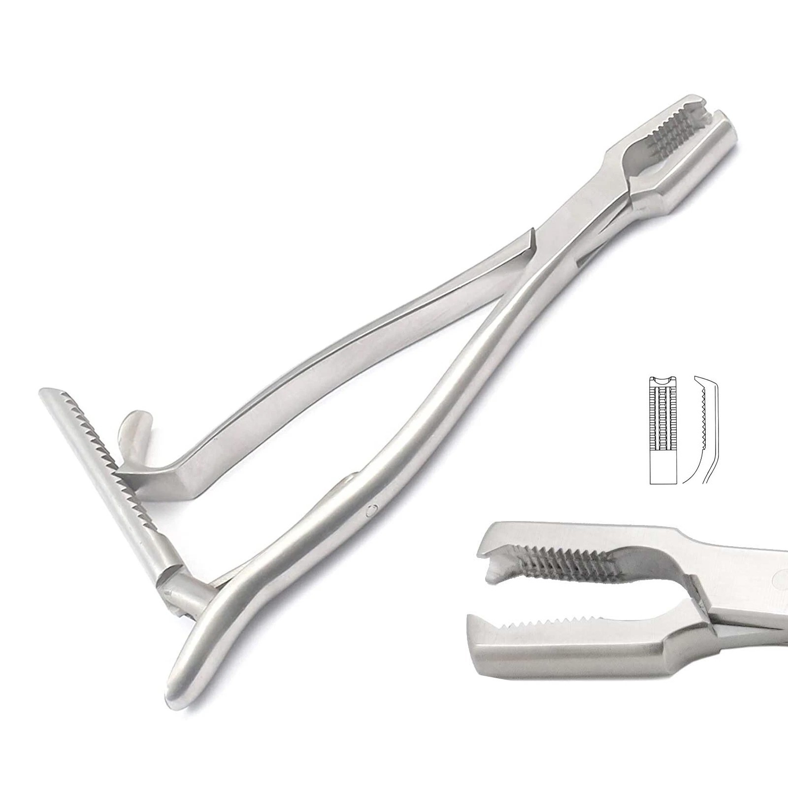 Dental Bone Holding Forceps Baby Kern 6" with Ratchet