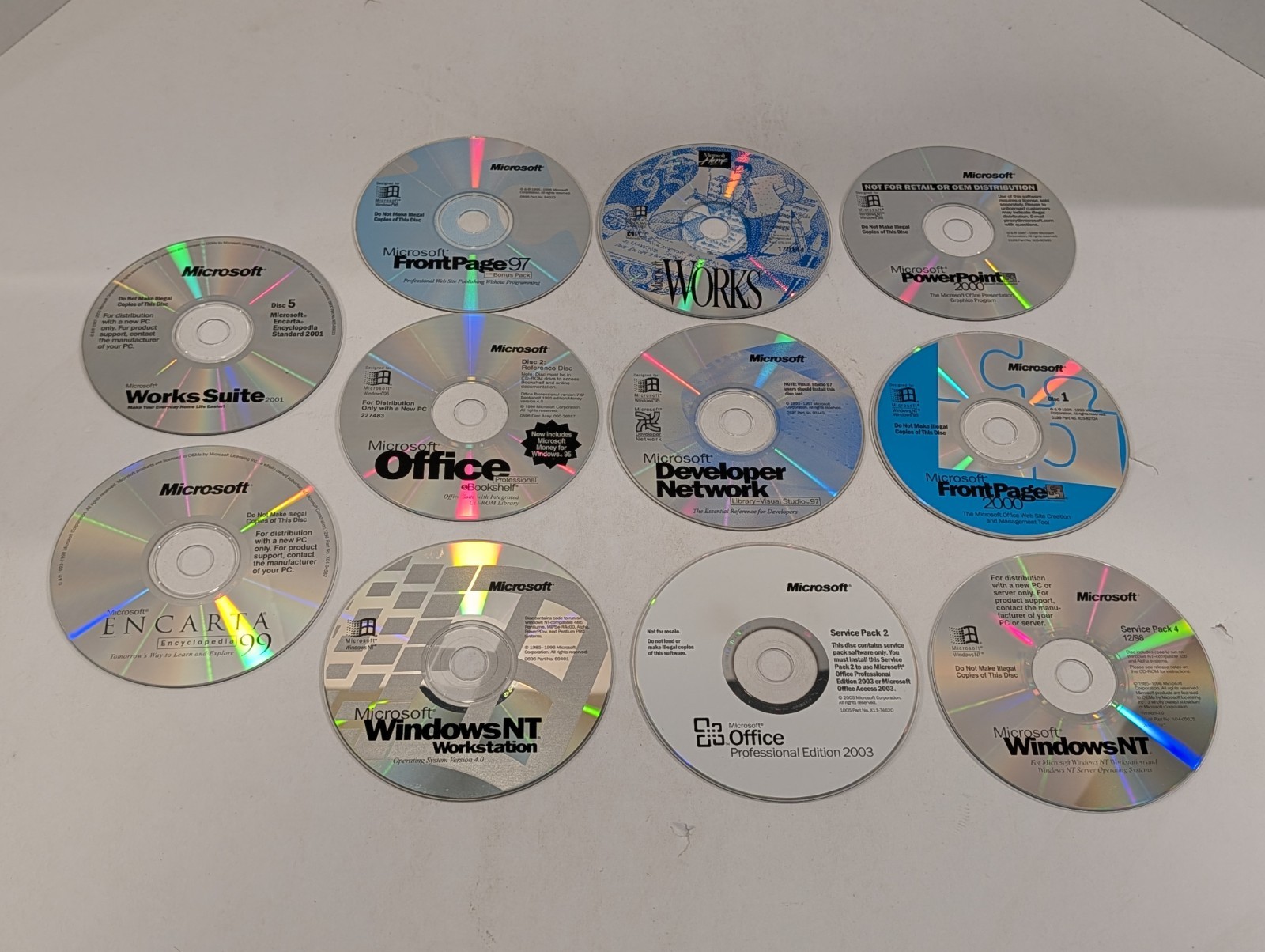 11 Loose Microsoft Windows Software PC CD-ROM Lot | Discs Only