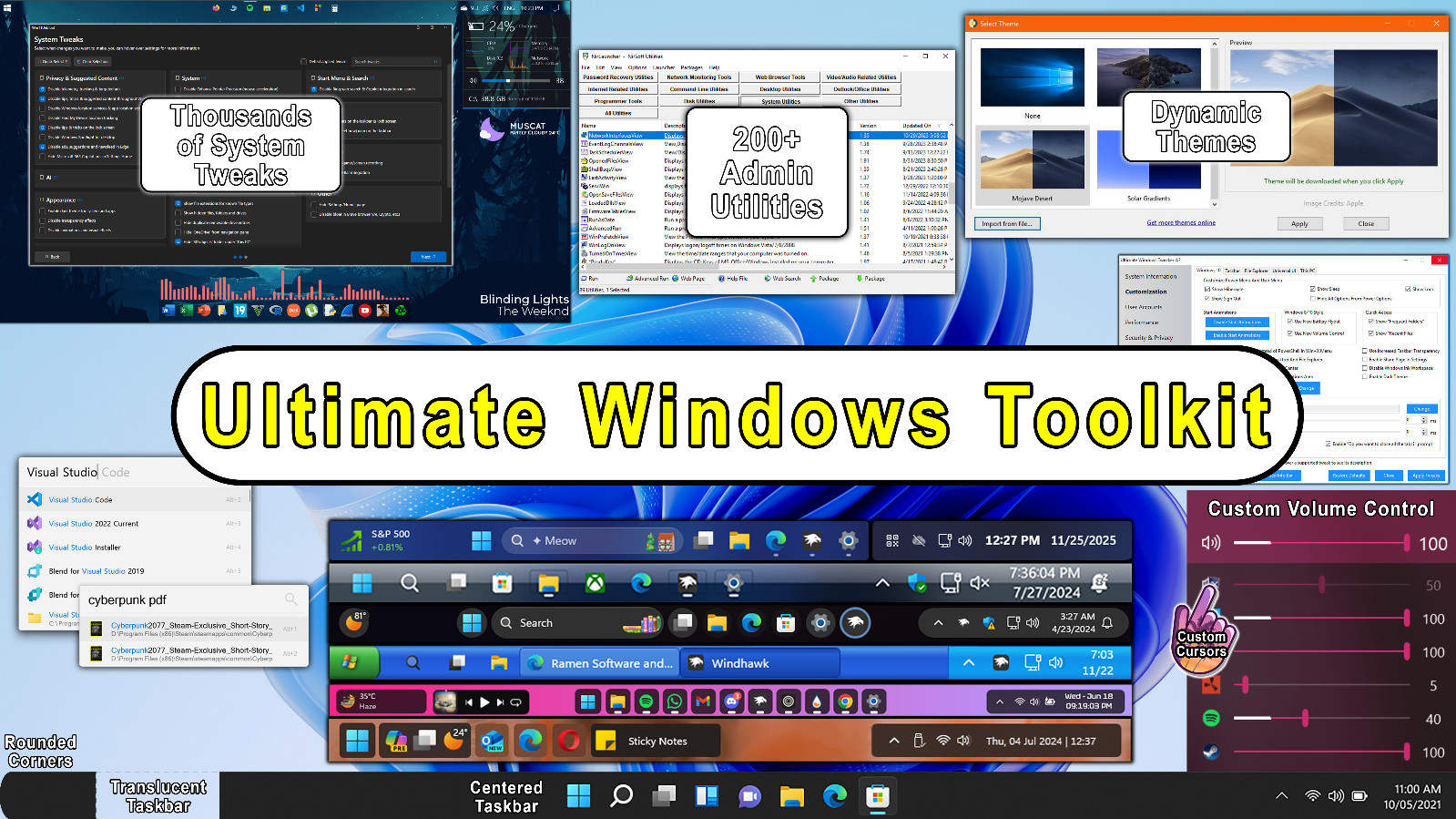 Ultimate Windows Toolkit (450+ Customization & Privacy Utilities) (USB or DVD)