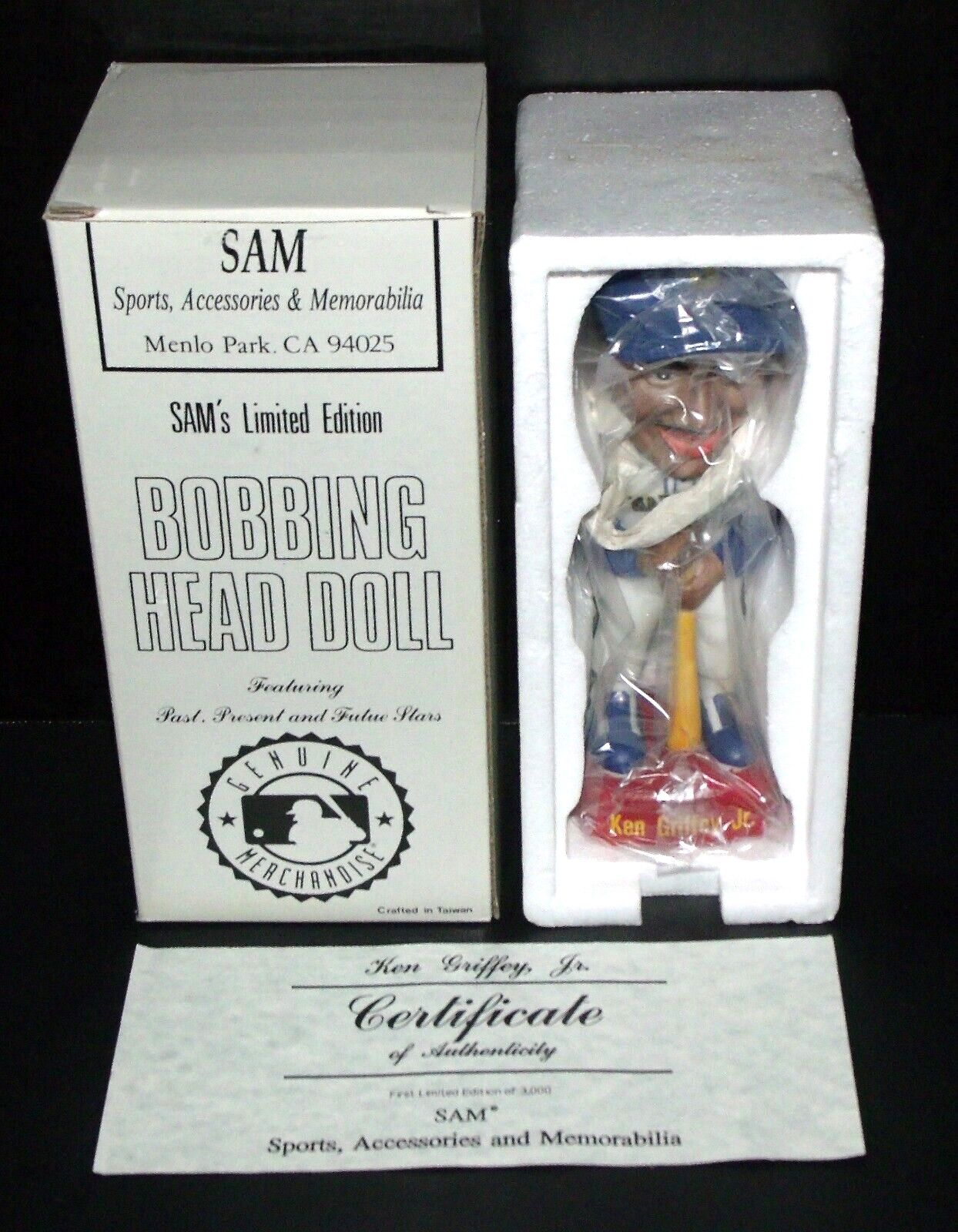 Ken Griffey Jr. SAM Bobblehead with Box & COA  A3392