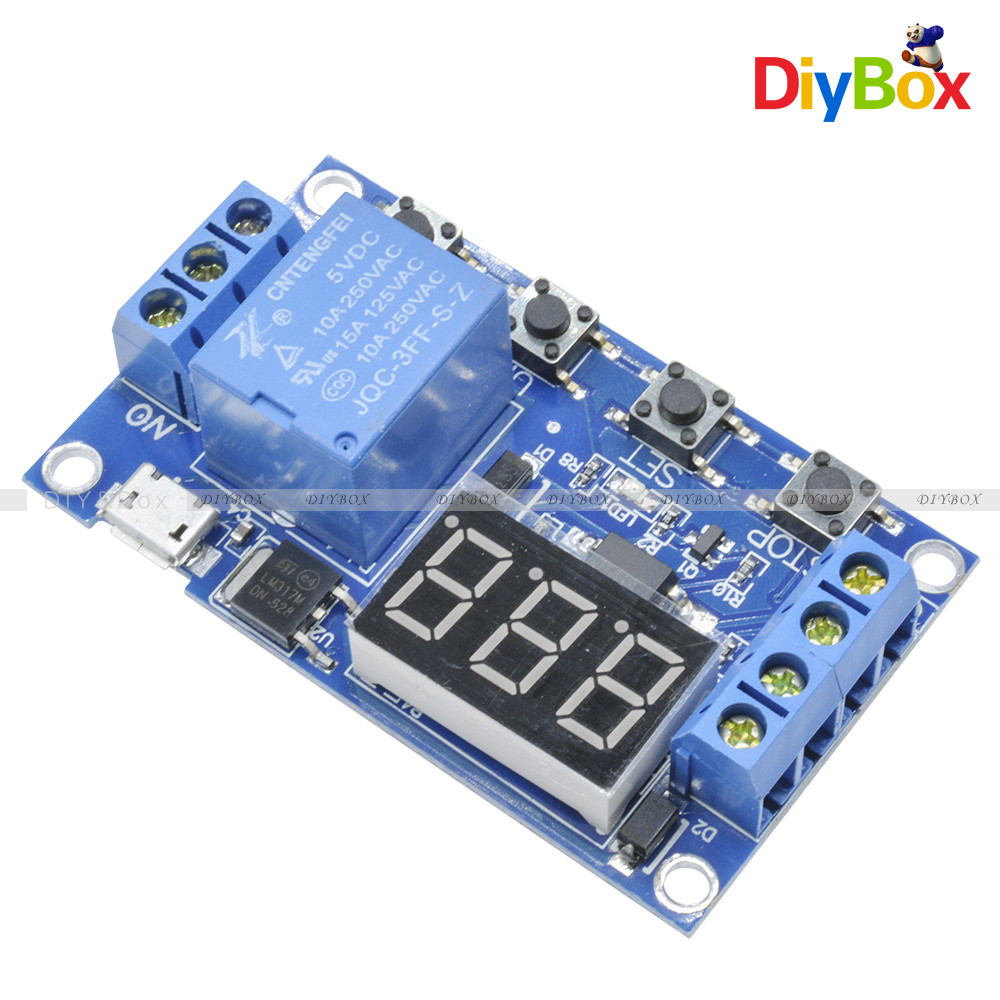 Micro USB 5V LED Automation Delay Timer Control Switch Relay Module Display