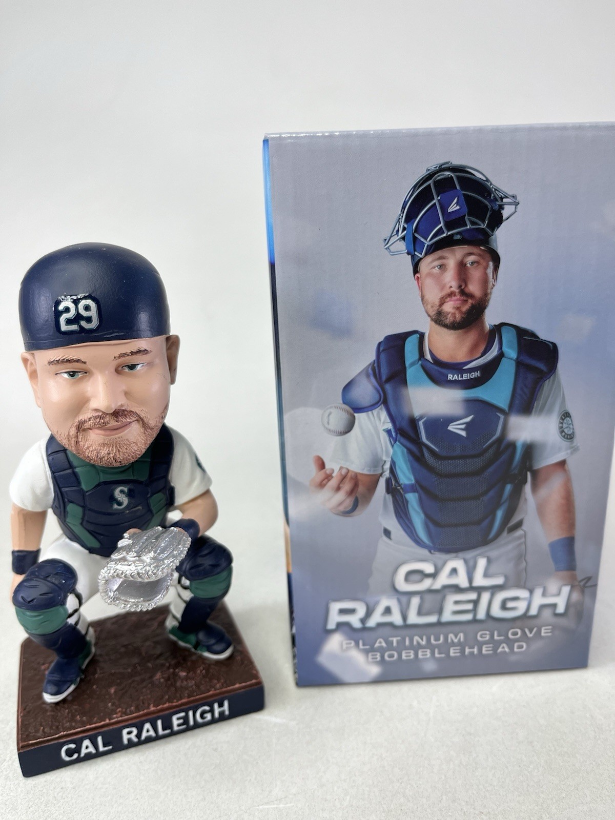 Cal Raleigh Seattle Mariners MLB Platinum Glove Bobblehead SGA New In Box
