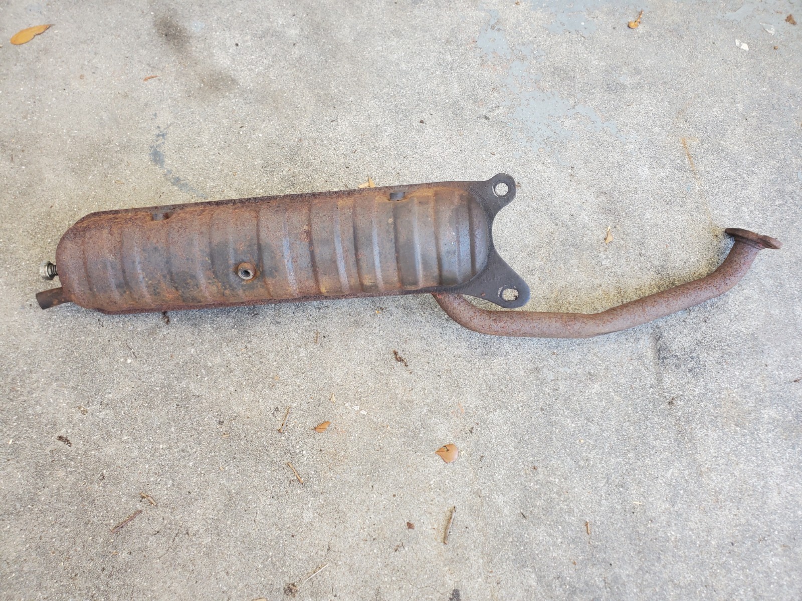 OEM 1980 1981 Yamaha MJ50 Towny Exhaust header muffler pipe READ DESCRIPTION
