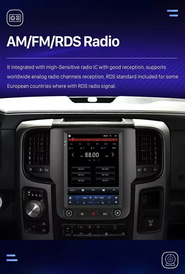 9.7" 64GB Android 13 Car Radio Stereo Carplay GPS Navi For Dodge RAM 2013-2018