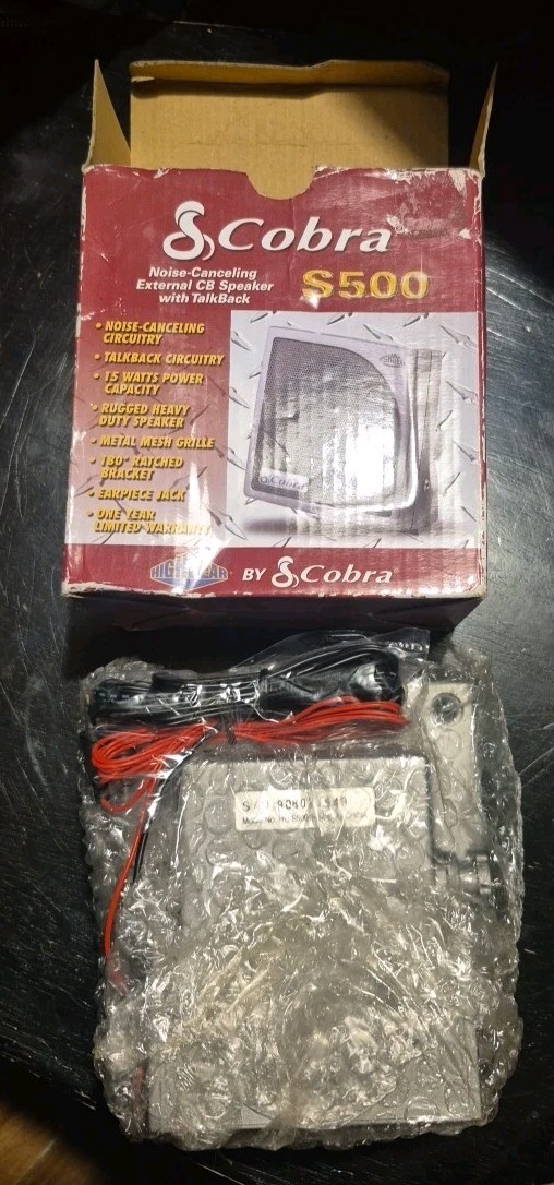 NOS COBRA HGS500 15W NOISE CANCELLING CB SCANNER EXTERNAL SPEAKER w/ TALKBACK