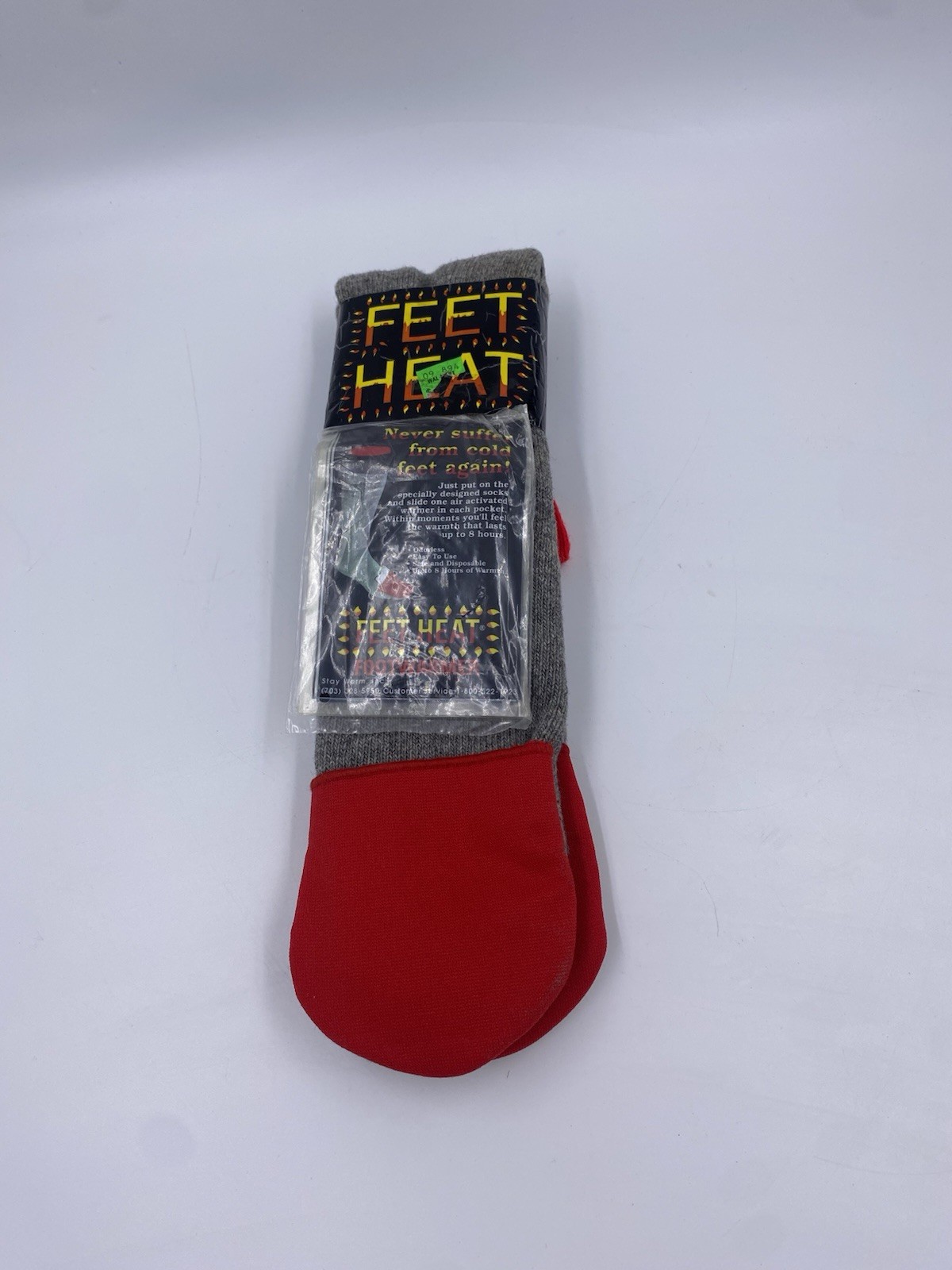 Vintage FEET HEAT Footwarmer Socks with the Warmer Pouches Included