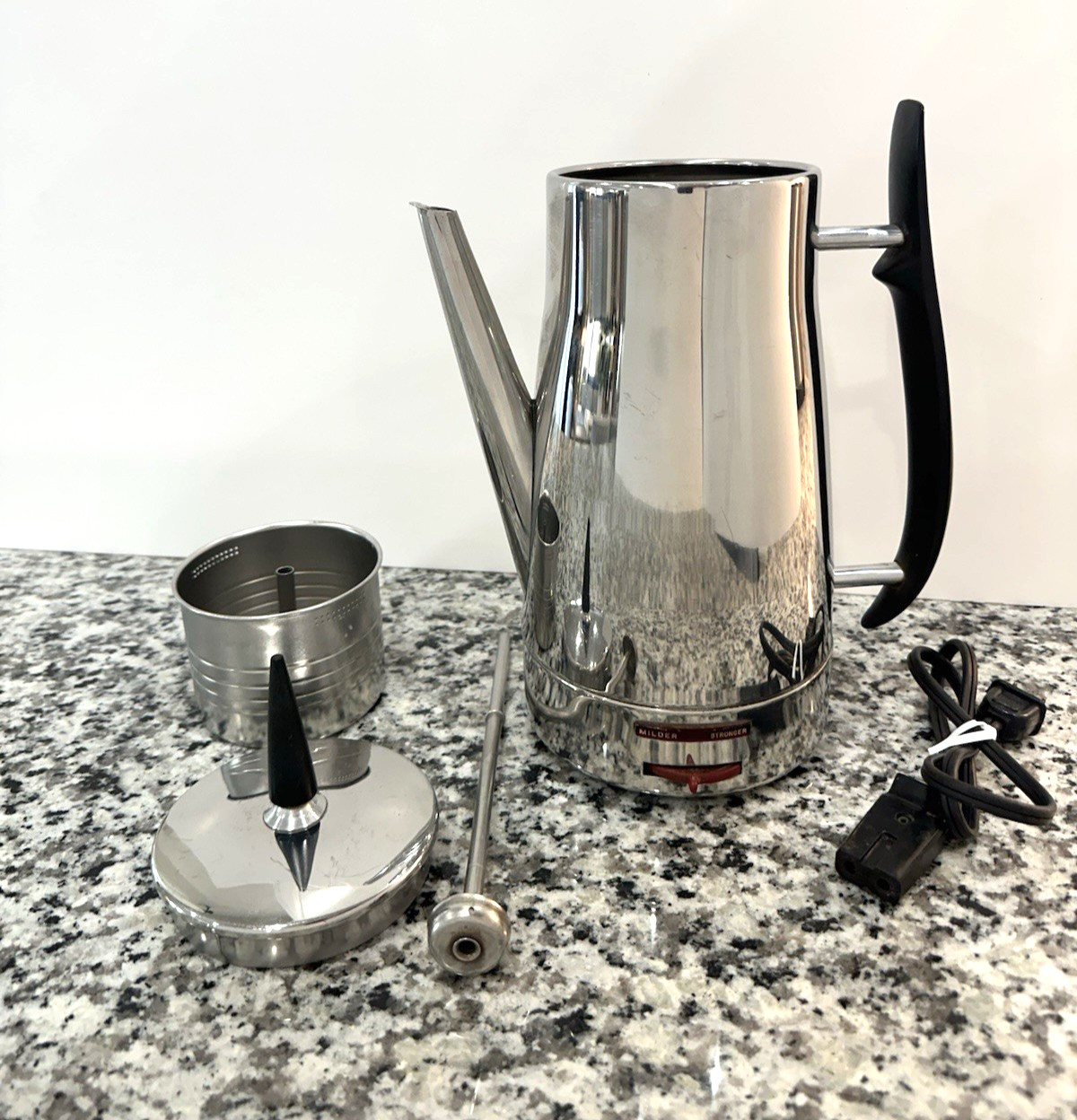 Vintage MCM Society "Easy Flo" 4-10 cup Percolator Coffee Pot Beautiful! EUC