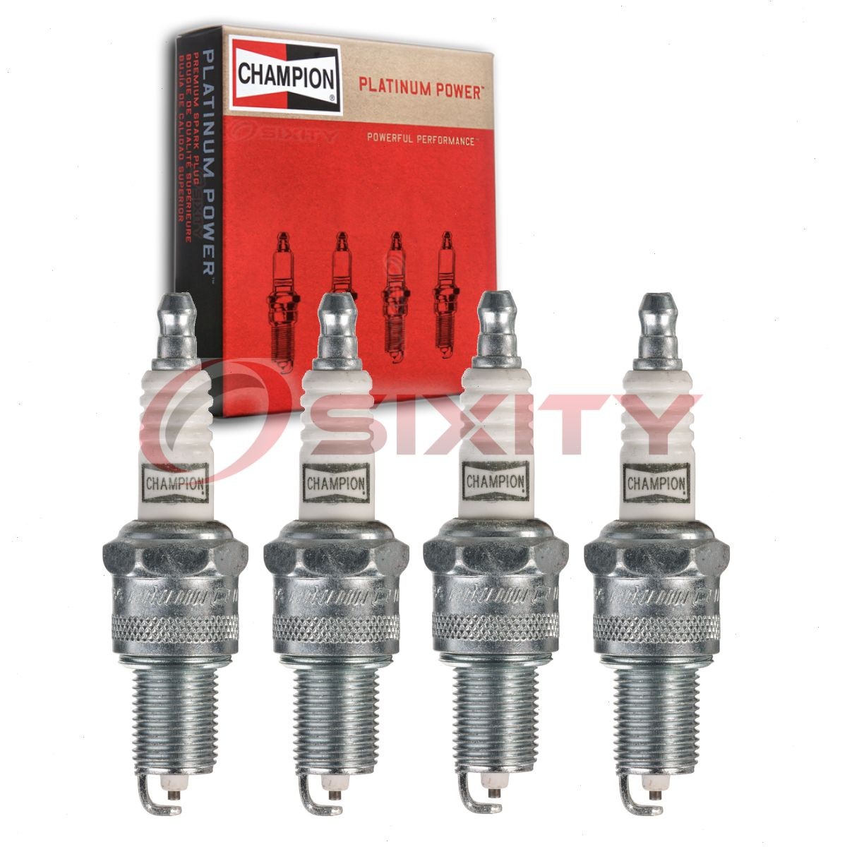 4 pc Champion Platinum Spark Plugs for 1985-1987 Honda Civic 1.5L L4 xf