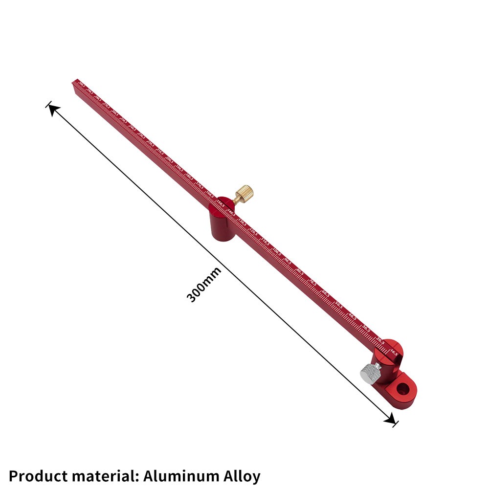 Woodworking Compass Scriber 300mm Fixed Point Marking Gauge Adjustable Circle CW
