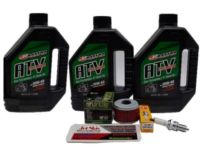 Honda TRX300 FourTrax 300 Oil Change Kit Oil Filter NGK Spark Plug TRX300FW TRX