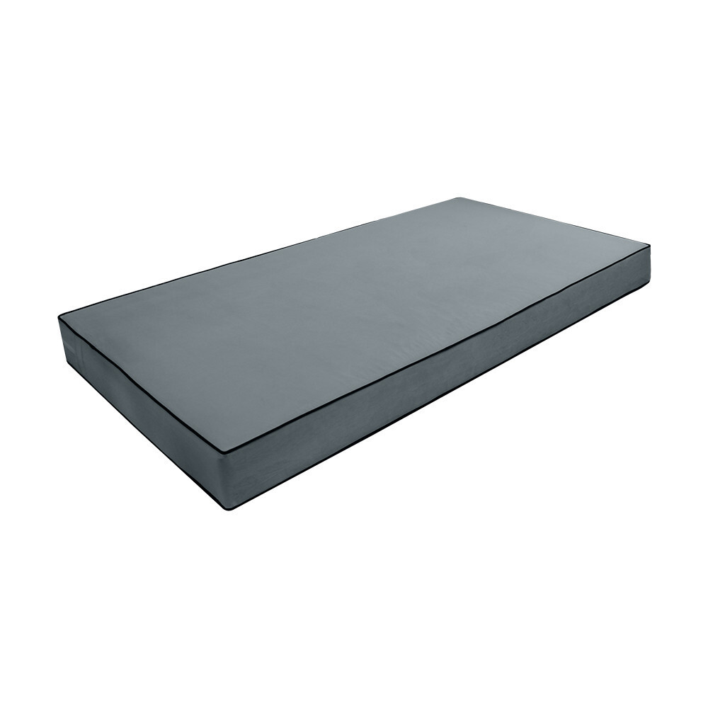 Contrast Pipe 8" Twin 75x39x8 Velvet Indoor Daybed Mattress |COVER ONLY|-AD347